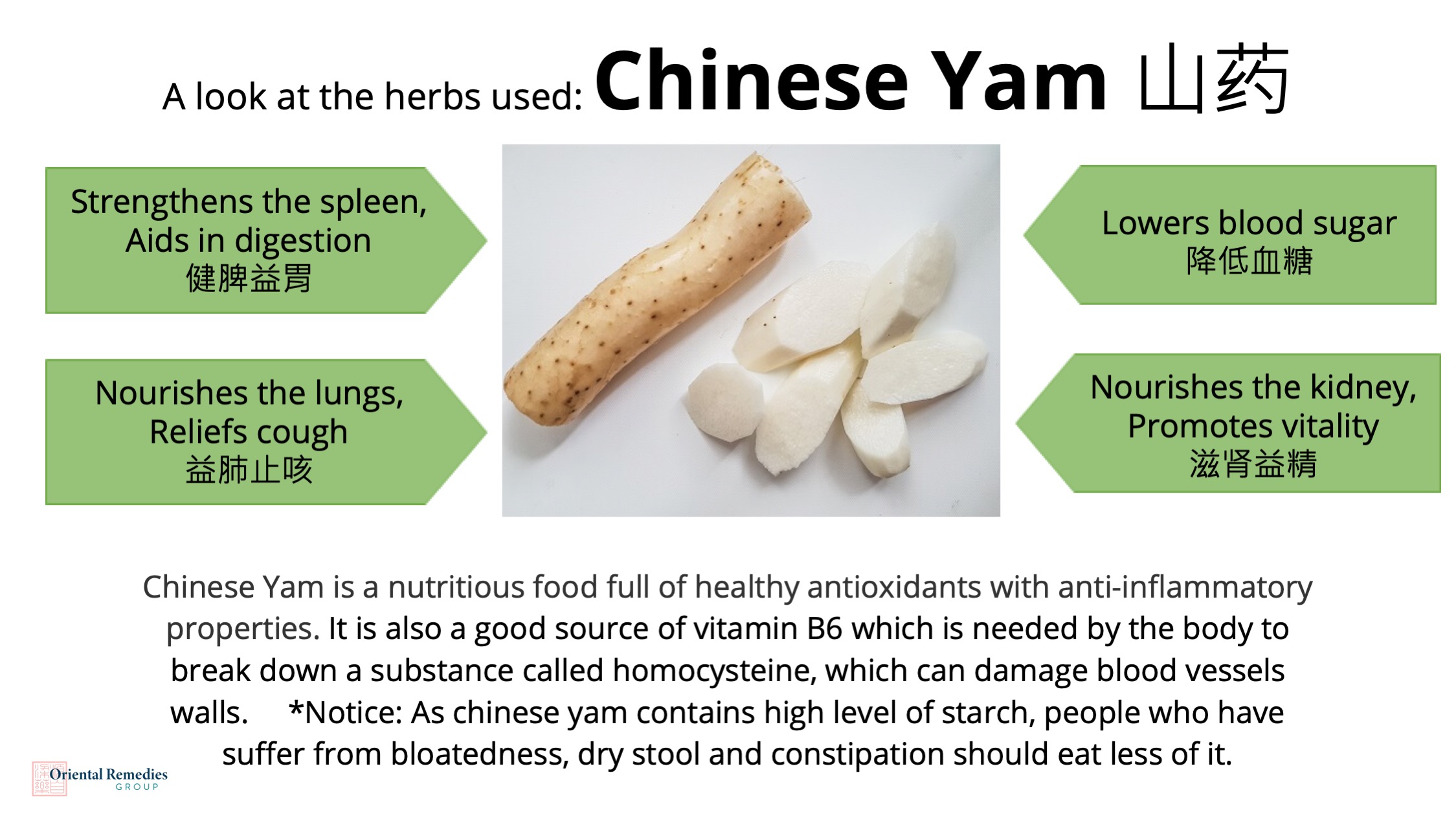 Health benefits of Chinese Yam in Qi and Blood boosting Pork Rib Soup | Oriental Remedies