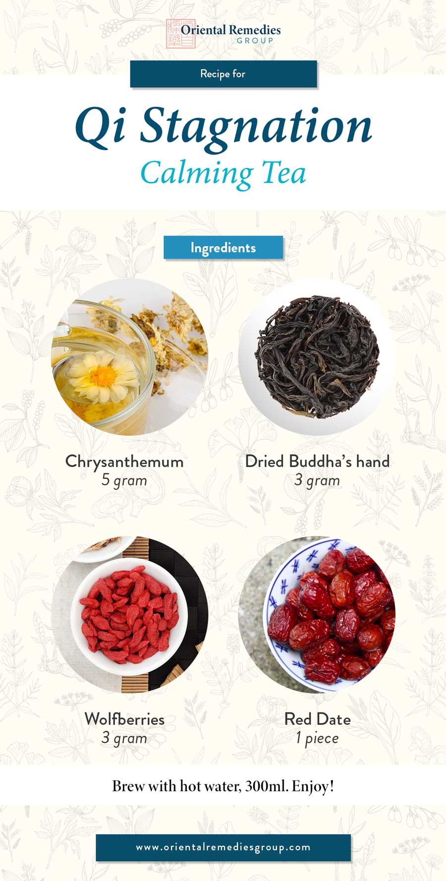 Ingredients for Qi Stagnation Calming Tea | Oriental Remedies